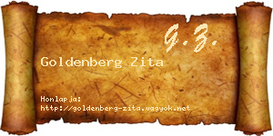 Goldenberg Zita névjegykártya
